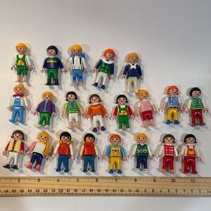 Vintage huge playmobil lot of figures x21 children kids play (lot 41)